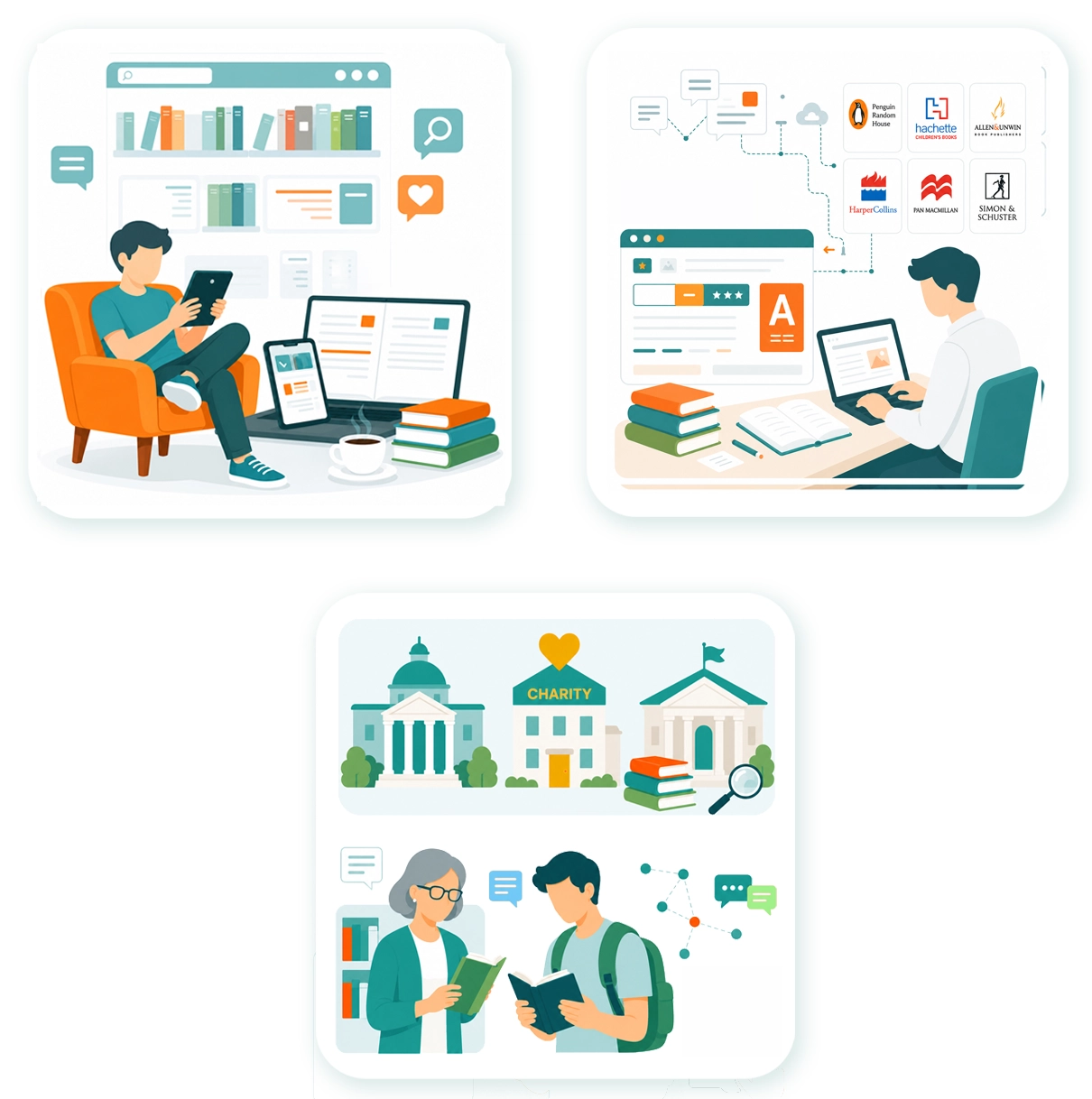 Readers, authors, institutions, and publishers connected on ReaderPub