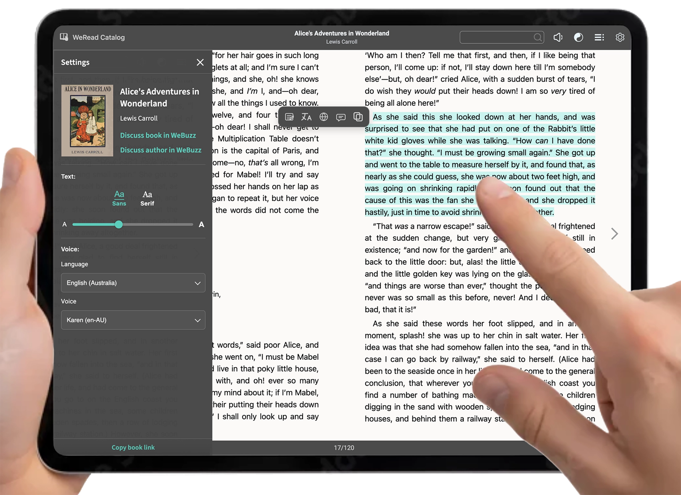 WeRead browser-based eReader with sharing, notes and discussion
